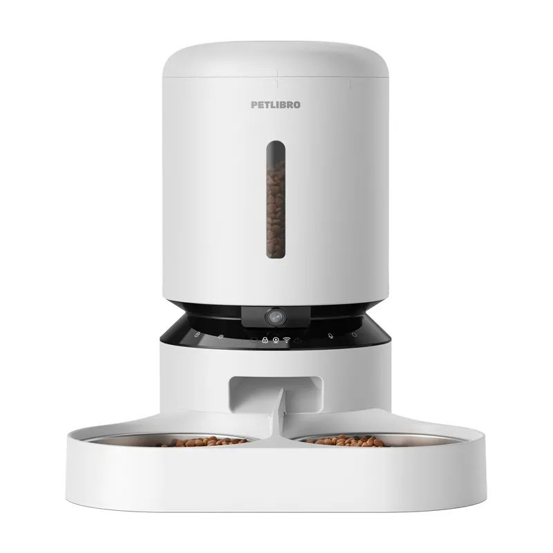 Petlibro Granary camera feed dispenser with double bowl, 5L (white)